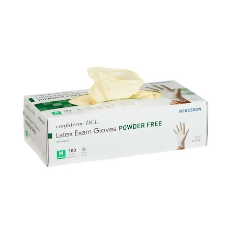 Mckesson Latex Exam Glove, Medium, Ivory, 1000PK 14-316